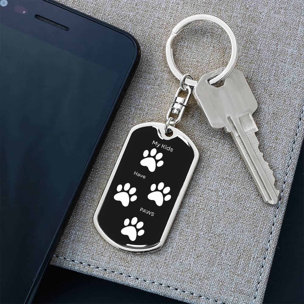 My Kids Have Paws Keychain