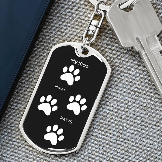 My Kids Have Paws Keychain