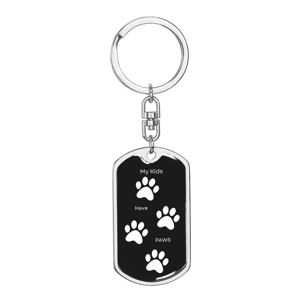 My Kids Have Paws Keychain