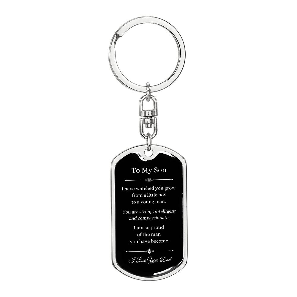 To My Son, Love Dad Keychain