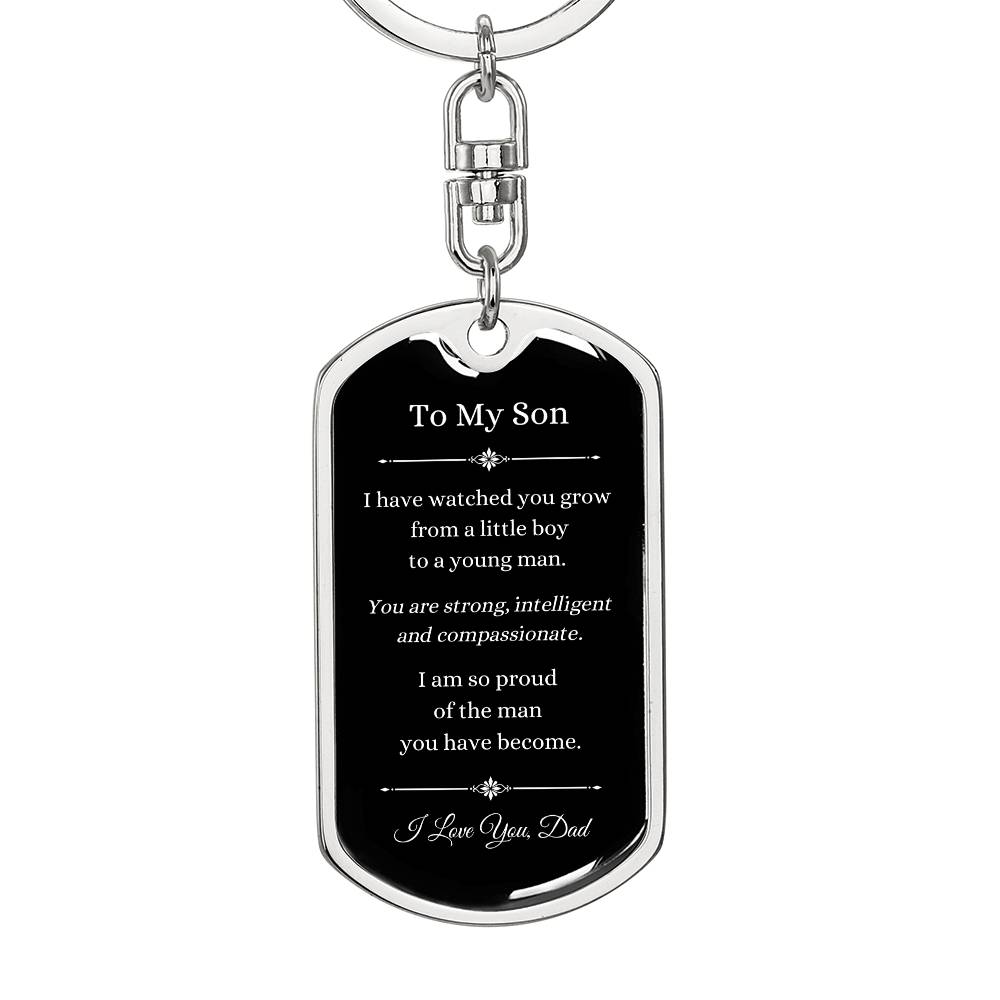 To My Son, Love Dad Keychain