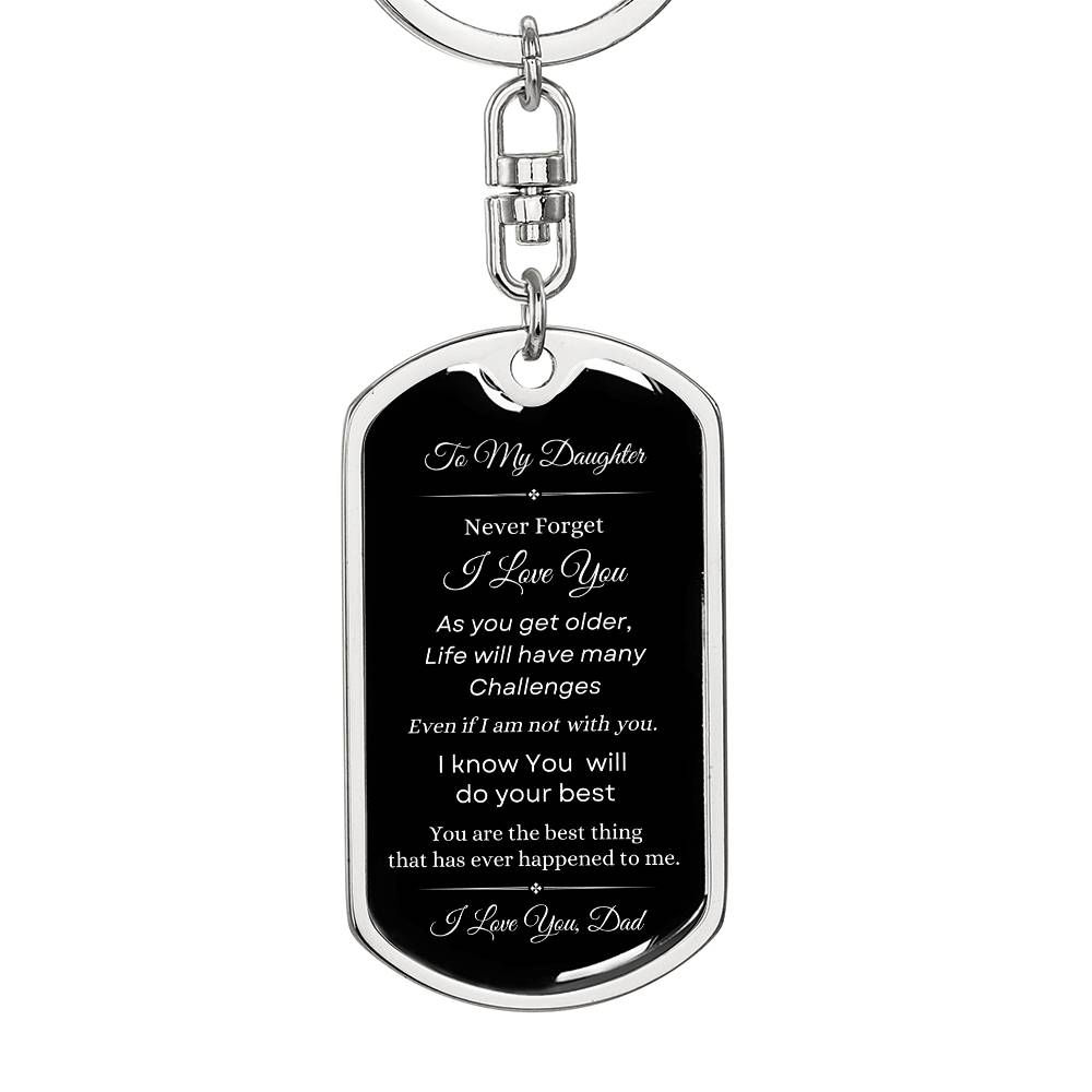 To My Daughter, Love Dad Keychain