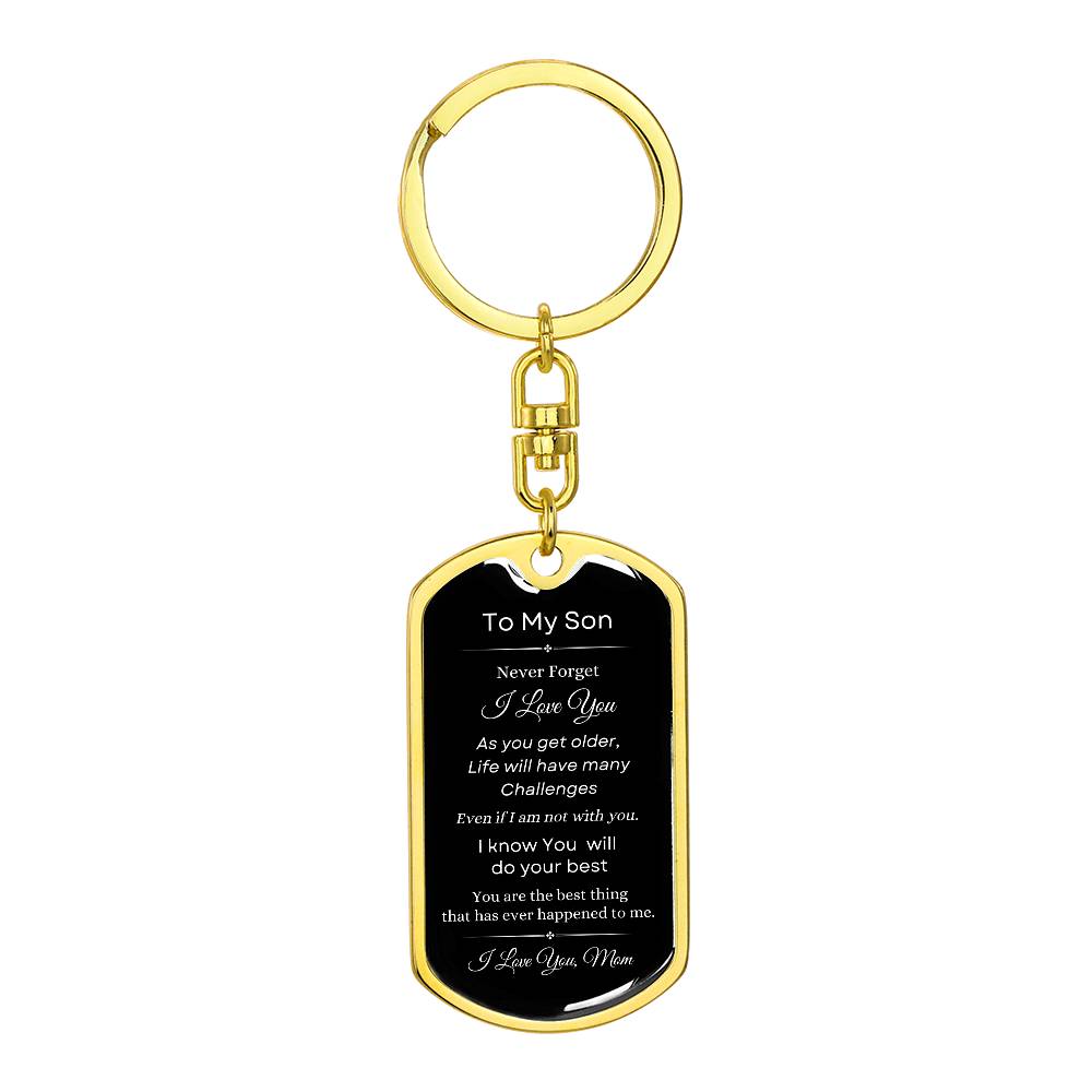 To My Son, Love Mom Keychain