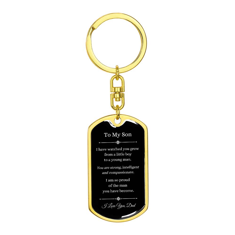 To My Son, Love Dad Keychain