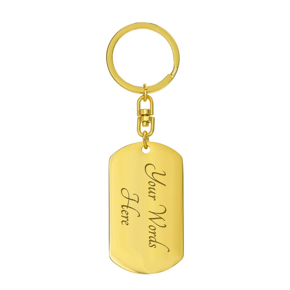 To My Son Love Dad Keychain