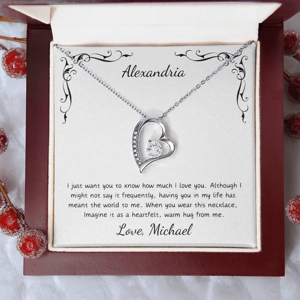 Personalized Card - Forever Love Necklace for the Special Woman in Your Life