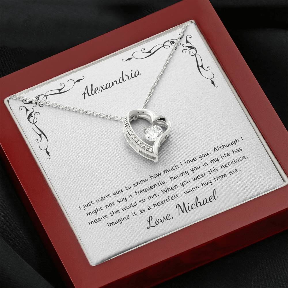 Personalized Card - Forever Love Necklace for the Special Woman in Your Life