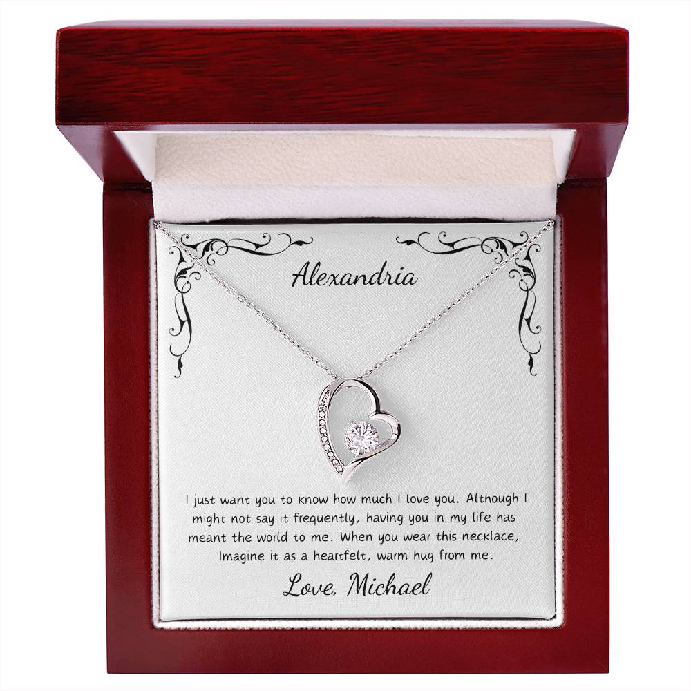 Personalized Card - Forever Love Necklace for the Special Woman in Your Life