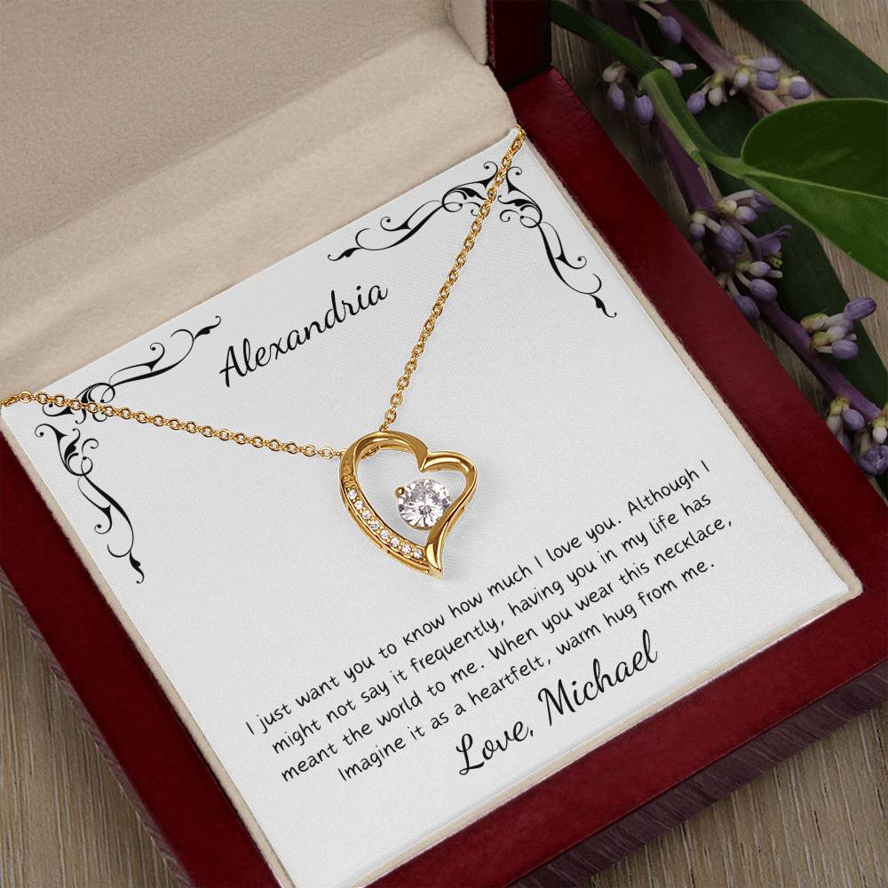 Personalized Card - Forever Love Necklace for the Special Woman in Your Life