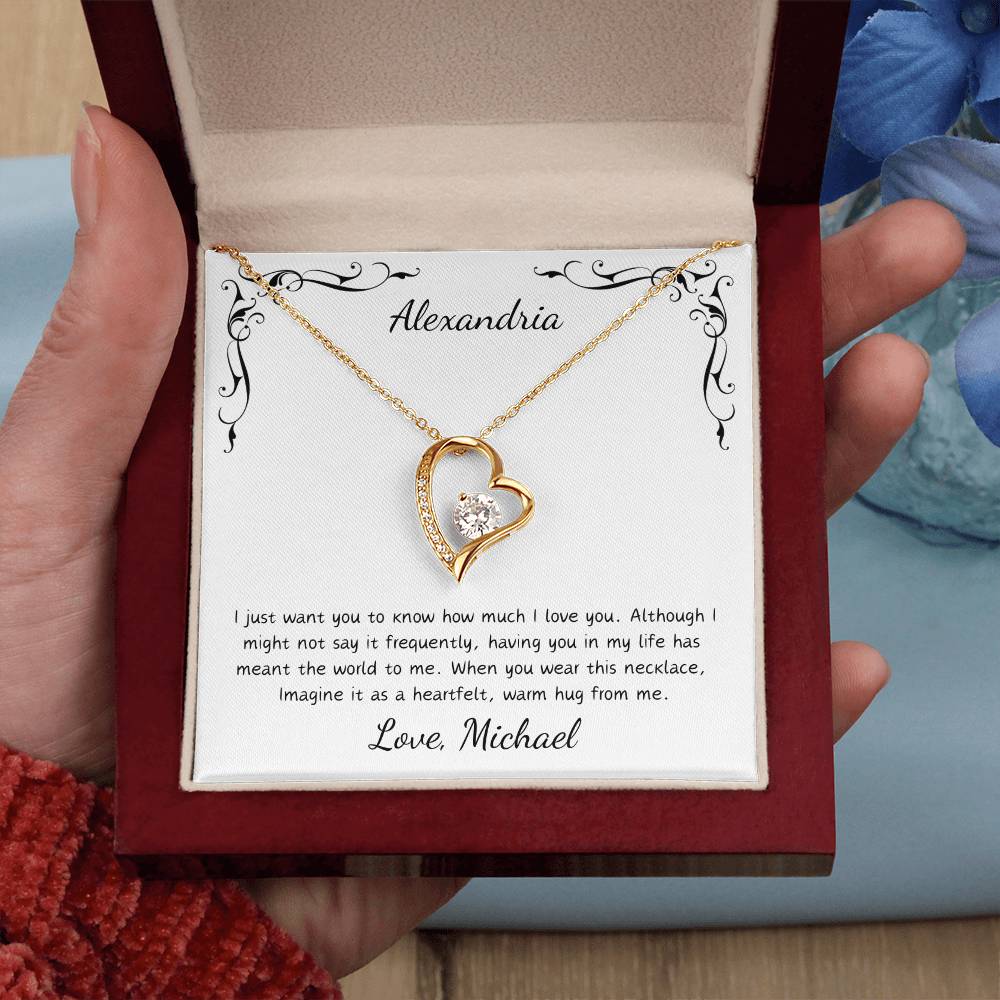 Personalized Card - Forever Love Necklace for the Special Woman in Your Life