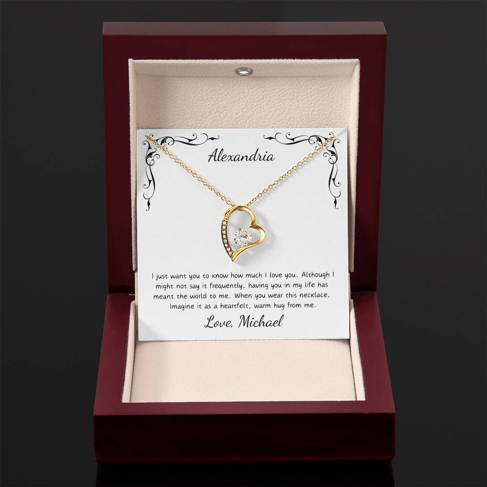 Personalized Card - Forever Love Necklace for the Special Woman in Your Life