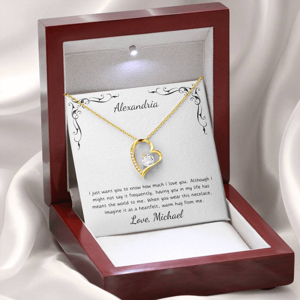 Personalized Card - Forever Love Necklace for the Special Woman in Your Life