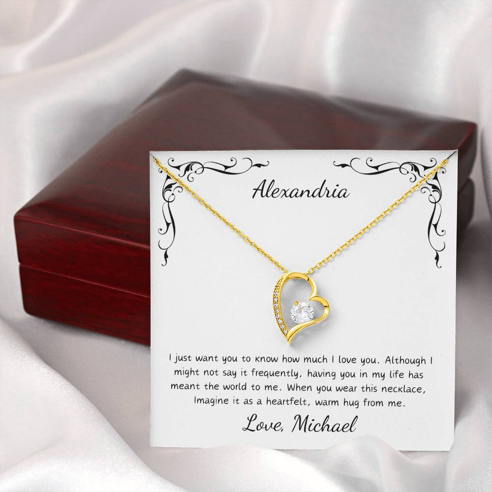 Personalized Card - Forever Love Necklace for the Special Woman in Your Life