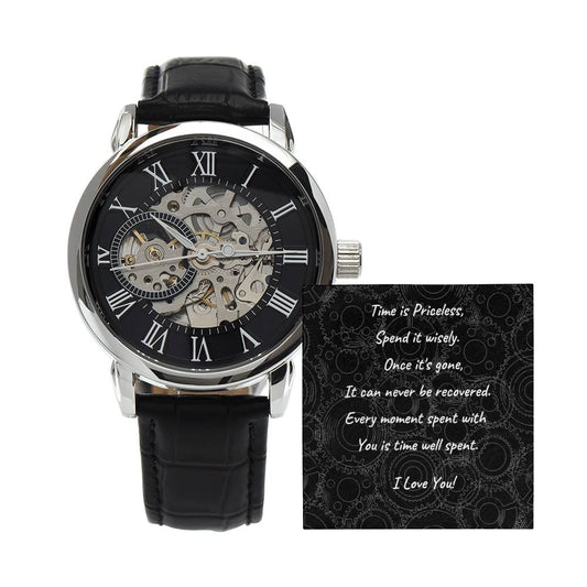 Men's Openwork Watch, Time Is Priceless.