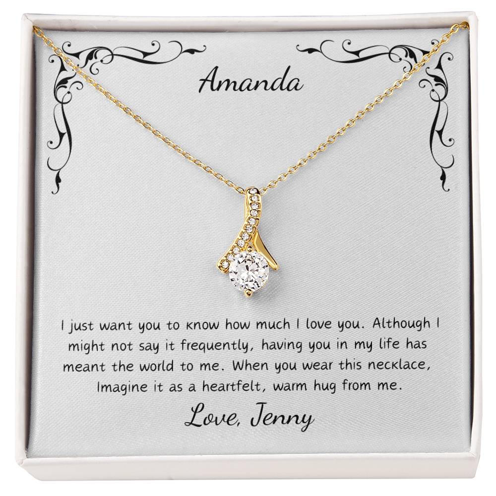 Personalized Card - Alluring Beauty Necklace for the Special Woman in Your Life