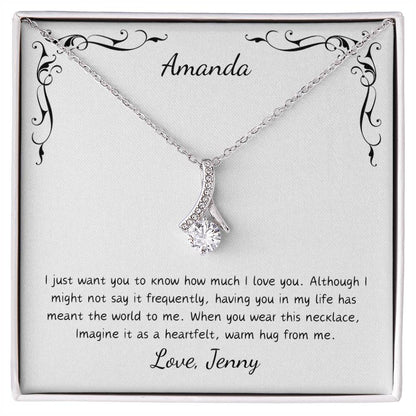 Personalized Card - Alluring Beauty Necklace for the Special Woman in Your Life