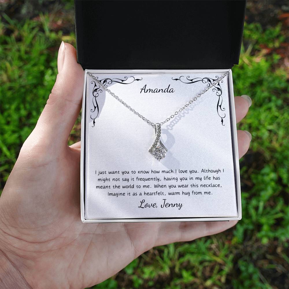 Personalized Card - Alluring Beauty Necklace for the Special Woman in Your Life