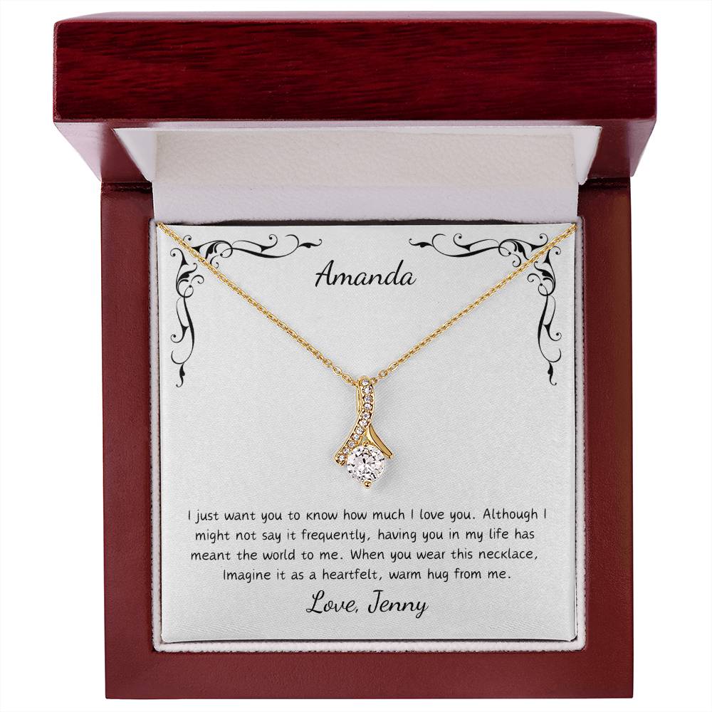 Personalized Card - Alluring Beauty Necklace for the Special Woman in Your Life