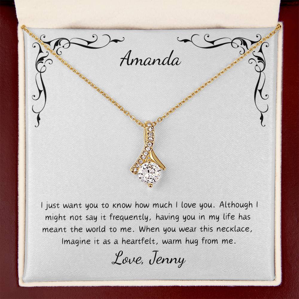 Personalized Card - Alluring Beauty Necklace for the Special Woman in Your Life