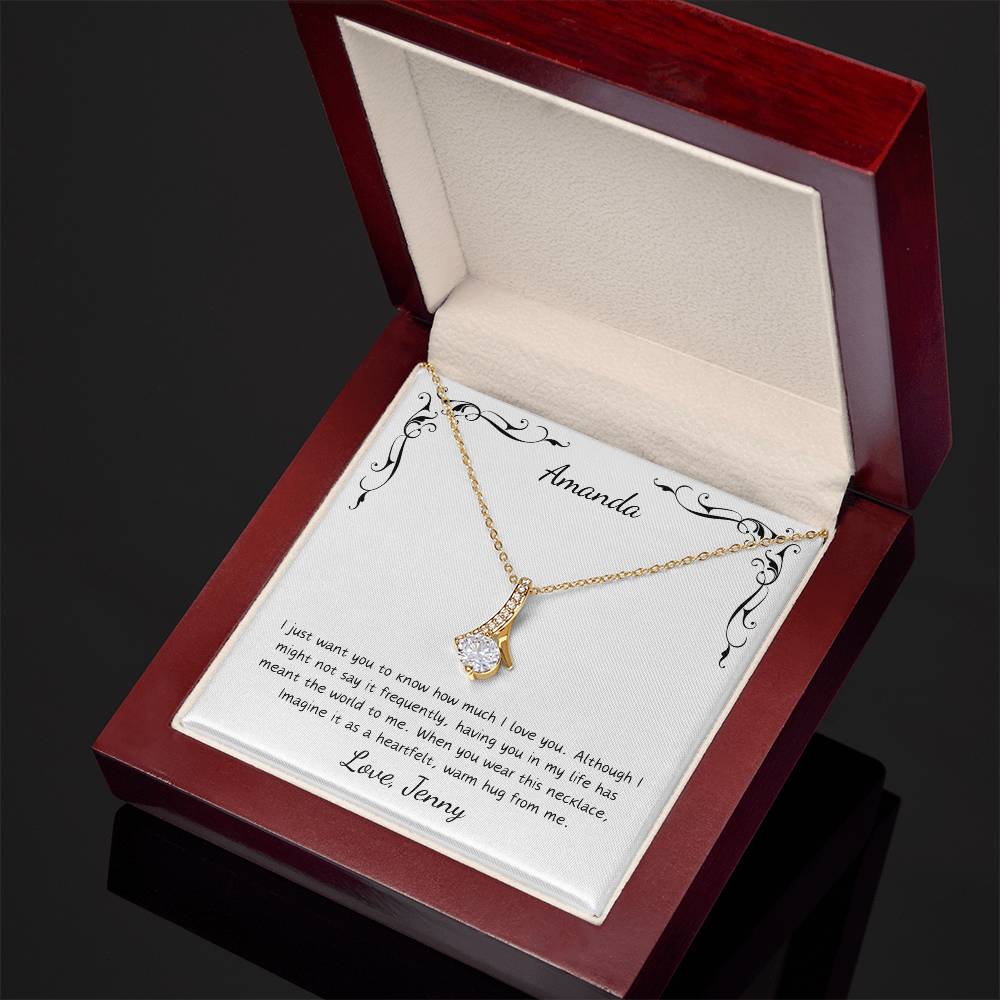 Personalized Card - Alluring Beauty Necklace for the Special Woman in Your Life