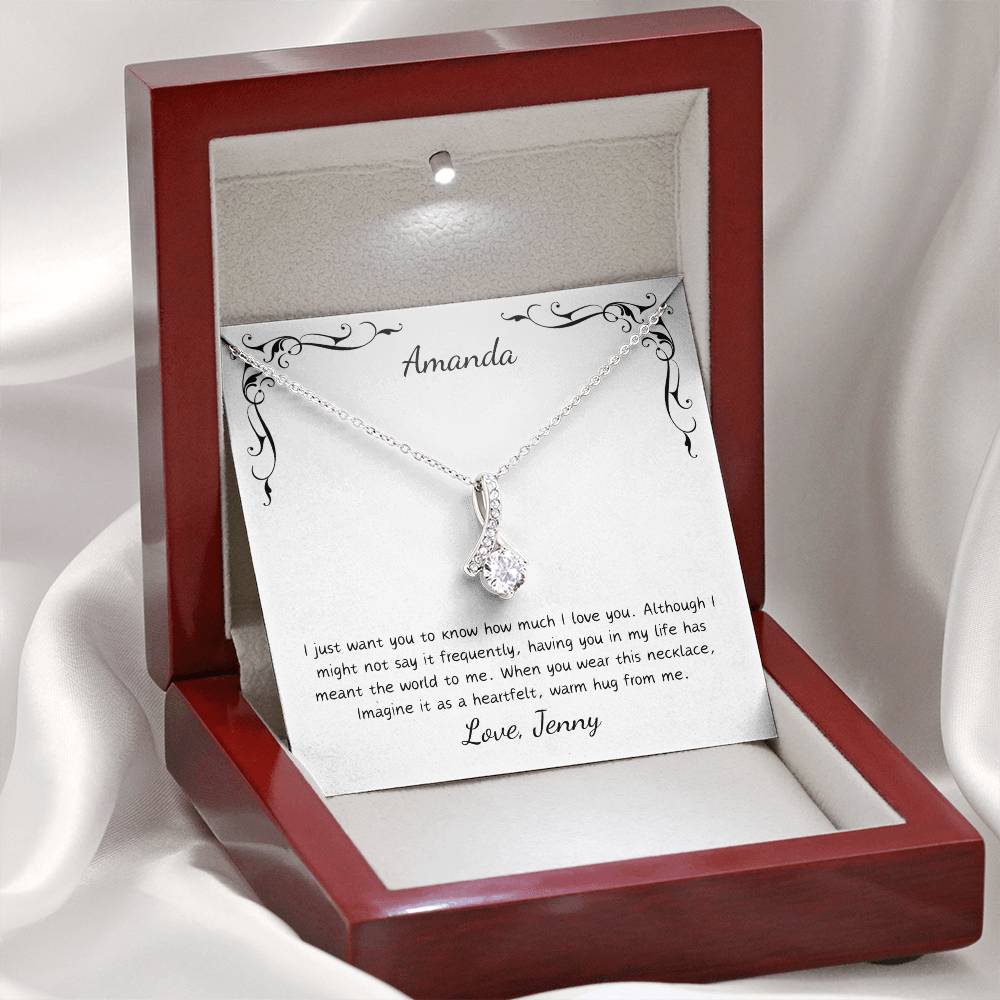 Personalized Card - Alluring Beauty Necklace for the Special Woman in Your Life