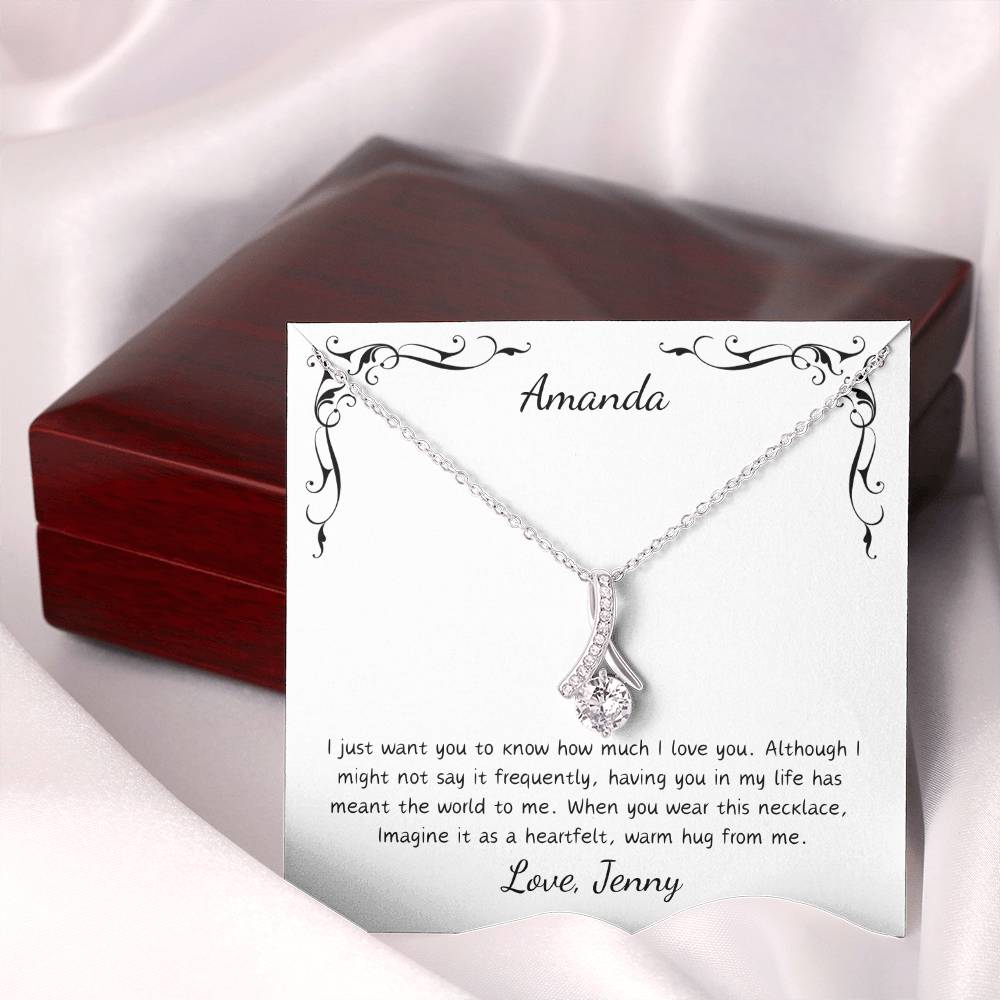 Personalized Card - Alluring Beauty Necklace for the Special Woman in Your Life