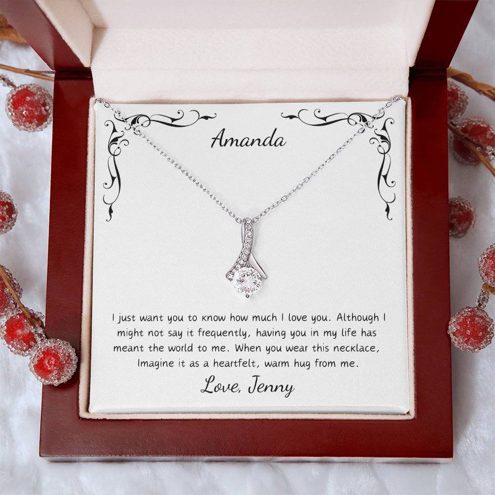 Personalized Card - Alluring Beauty Necklace for the Special Woman in Your Life