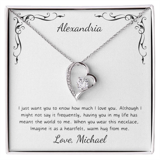 Personalized Card - Forever Love Necklace for the Special Woman in Your Life