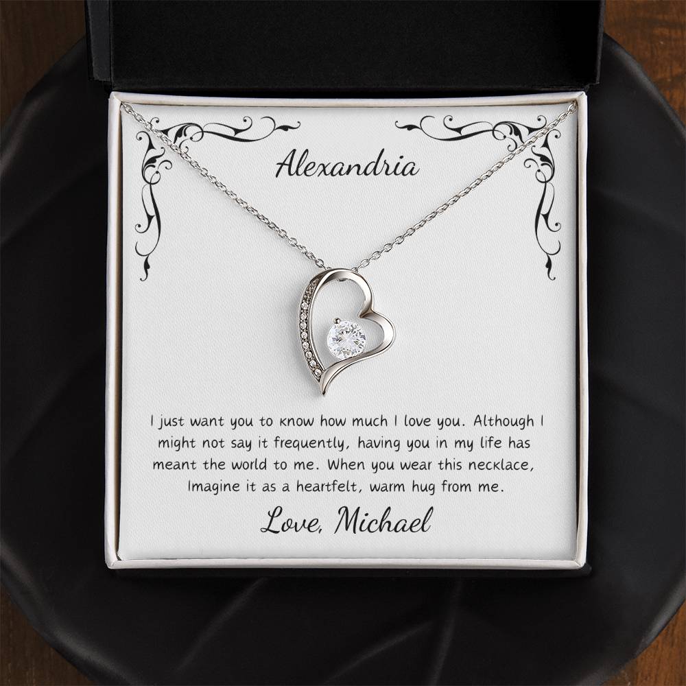 Personalized Card - Forever Love Necklace for the Special Woman in Your Life