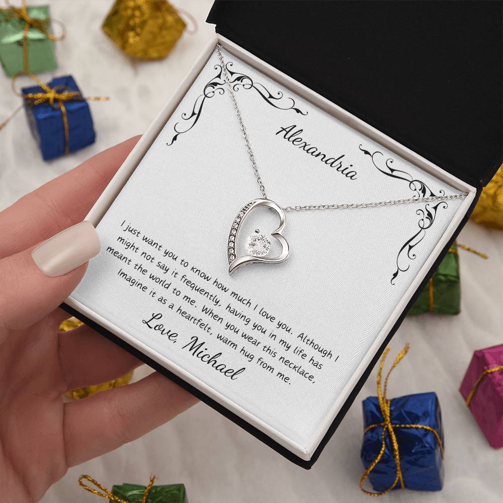 Personalized Card - Forever Love Necklace for the Special Woman in Your Life