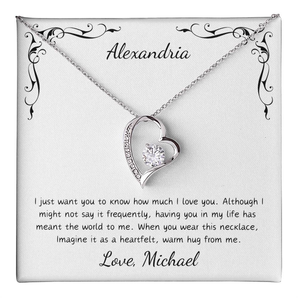 Personalized Card - Forever Love Necklace for the Special Woman in Your Life