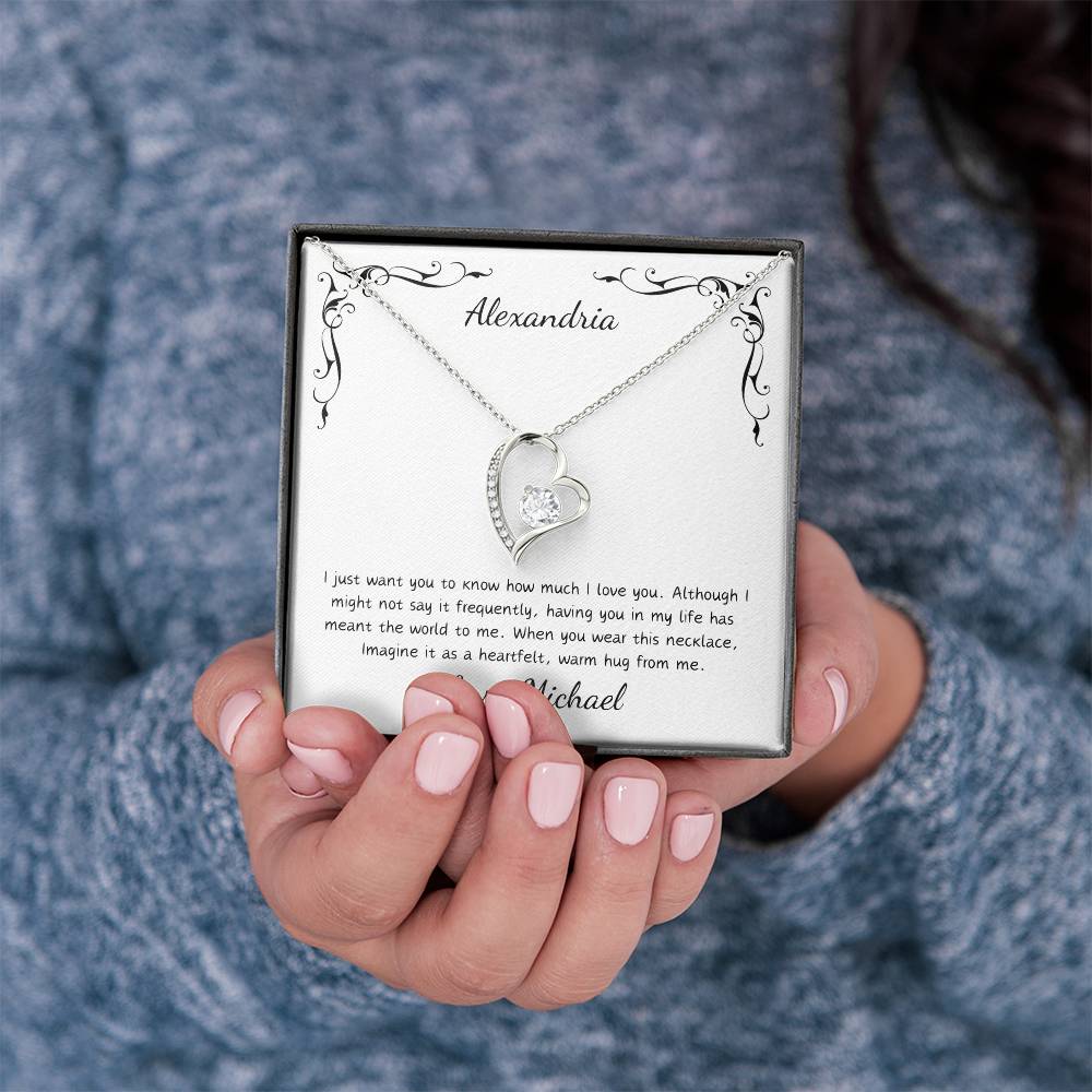 Personalized Card - Forever Love Necklace for the Special Woman in Your Life