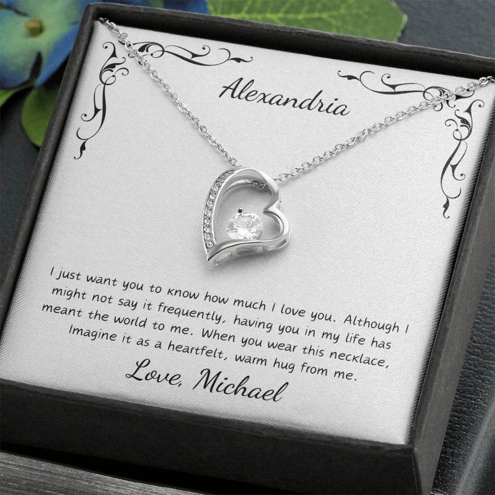 Personalized Card - Forever Love Necklace for the Special Woman in Your Life