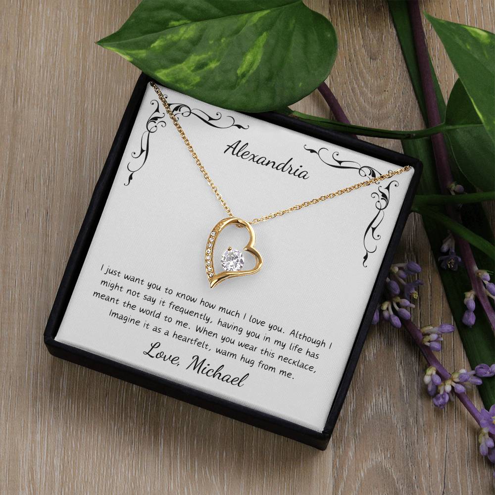 Personalized Card - Forever Love Necklace for the Special Woman in Your Life