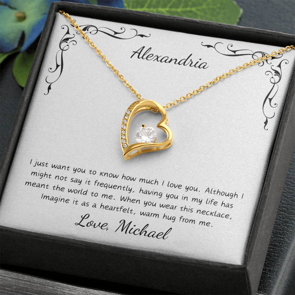 Personalized Card - Forever Love Necklace for the Special Woman in Your Life